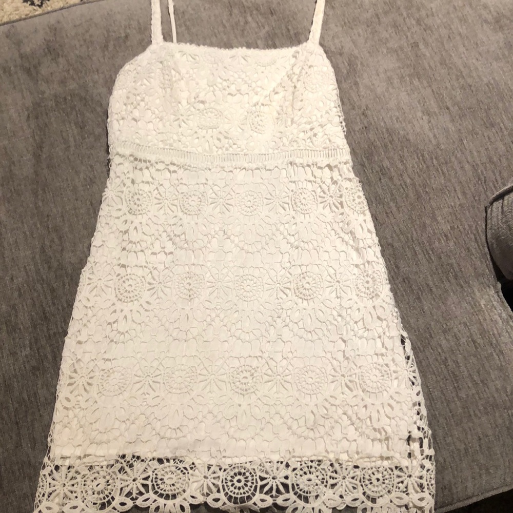 Hollister White Lace Mini Dress